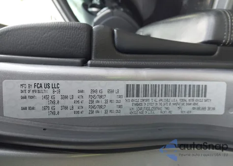 2018 Jeep Grand Cherokee Laredo E 4X4 from USA, damaged, VIN 1C4RJFAG6JC507441